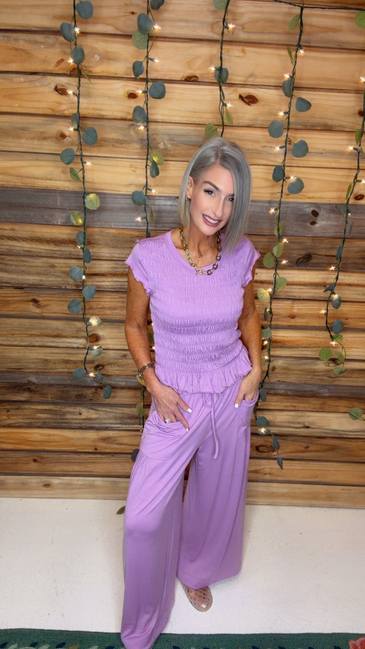 Boho Smocked Lounge Set