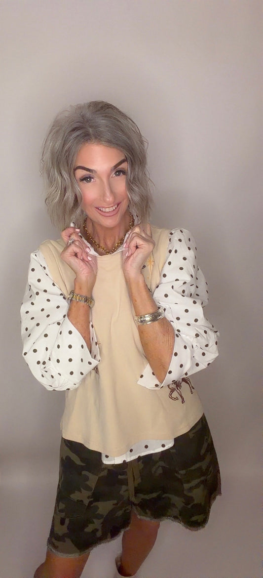 Western Motif Embroidered Sleeveless Top