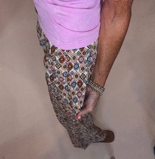 Lightweight print pants