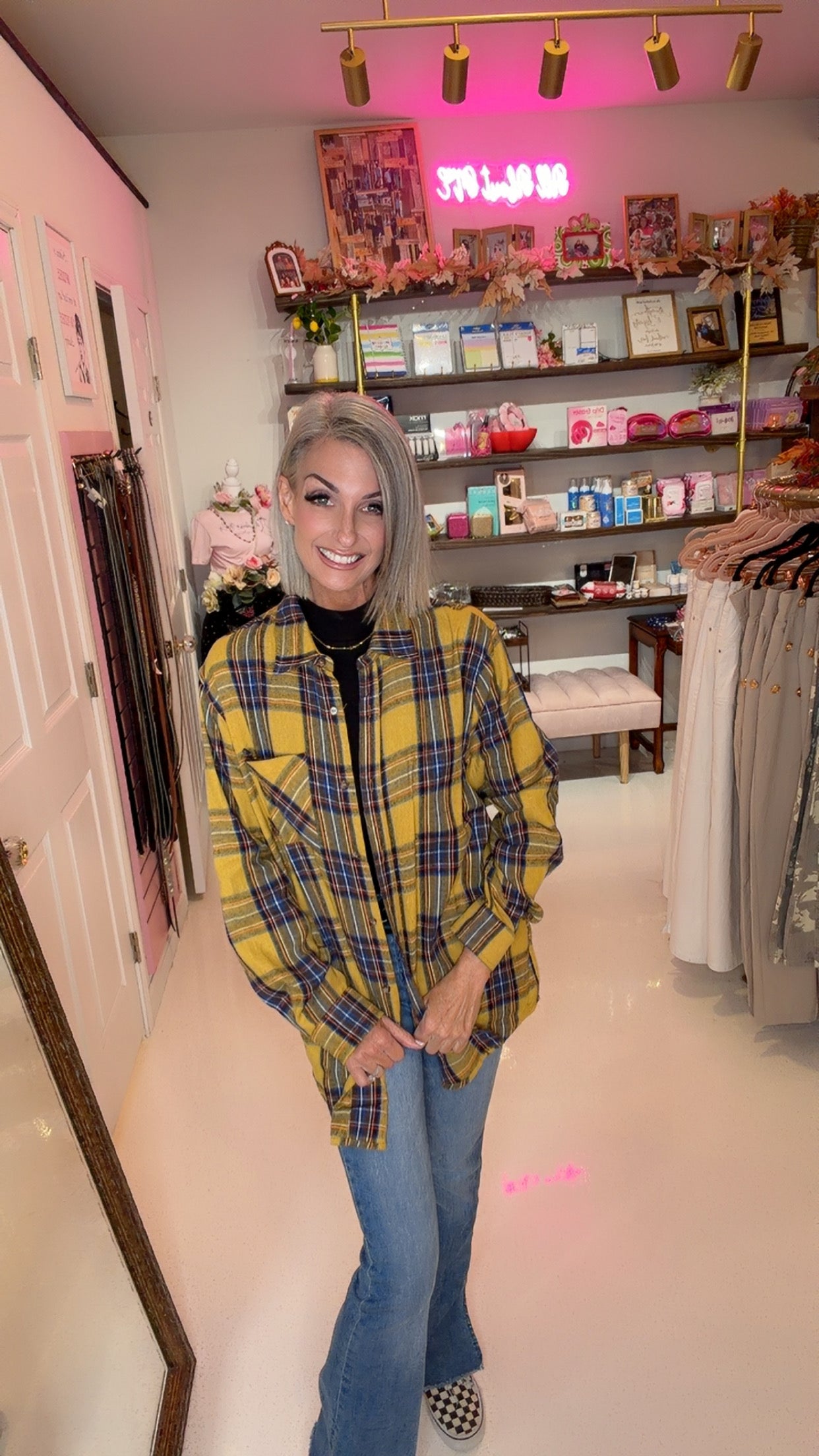 Button Down Soft Fabric Plaid Shirts