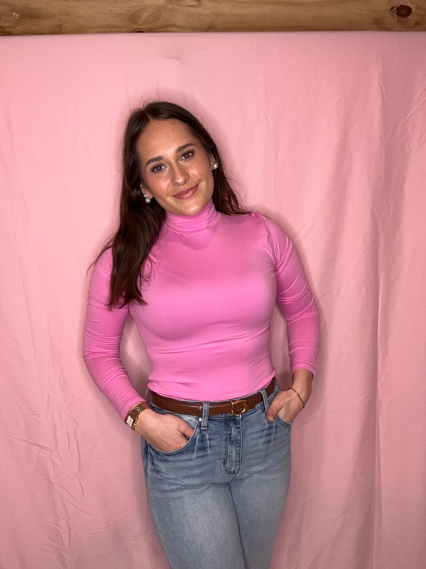 Mock Neck Long Sleeve Bodysuit