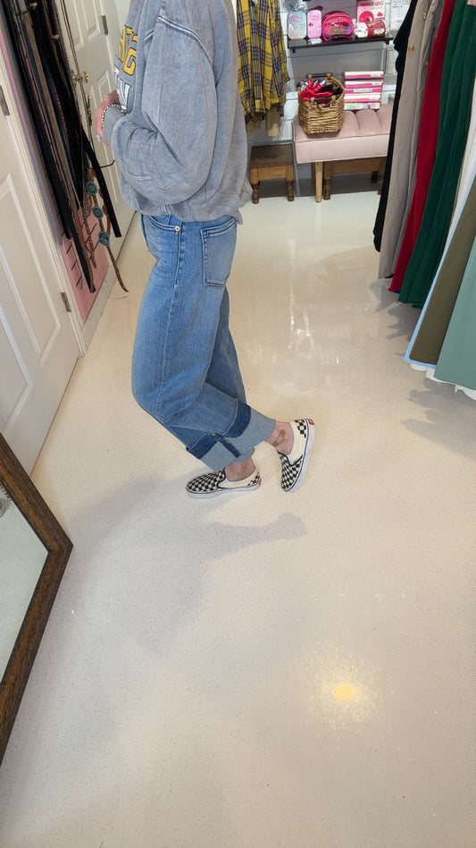 INSEAM TRANSFORMER TUMMY CONTROL HIGH RISE A-WIDE JEANS