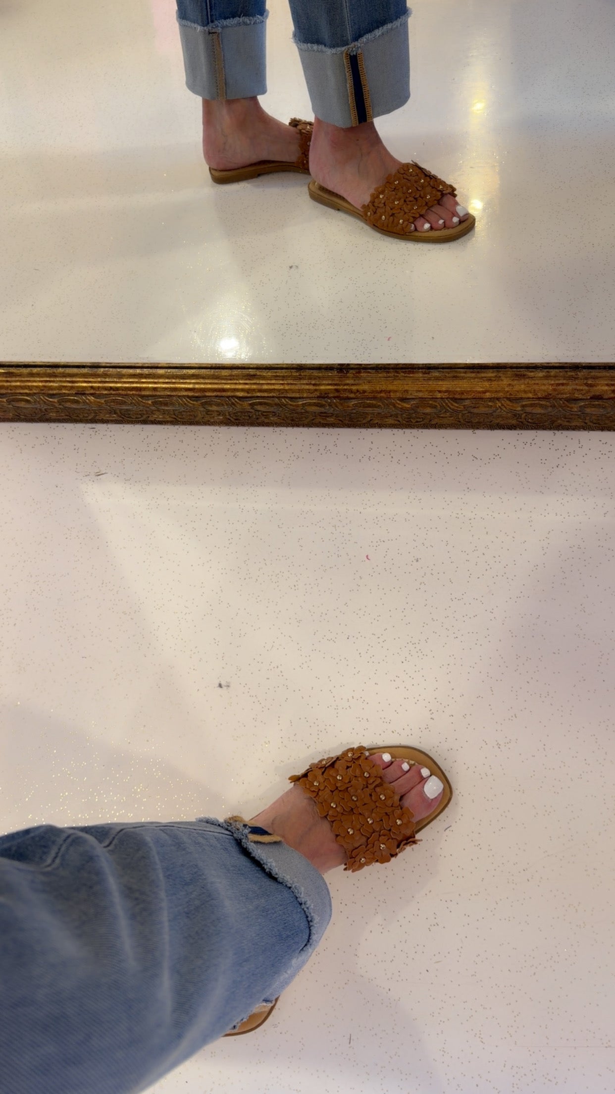 Corkeys Hey Girl Cognac slides