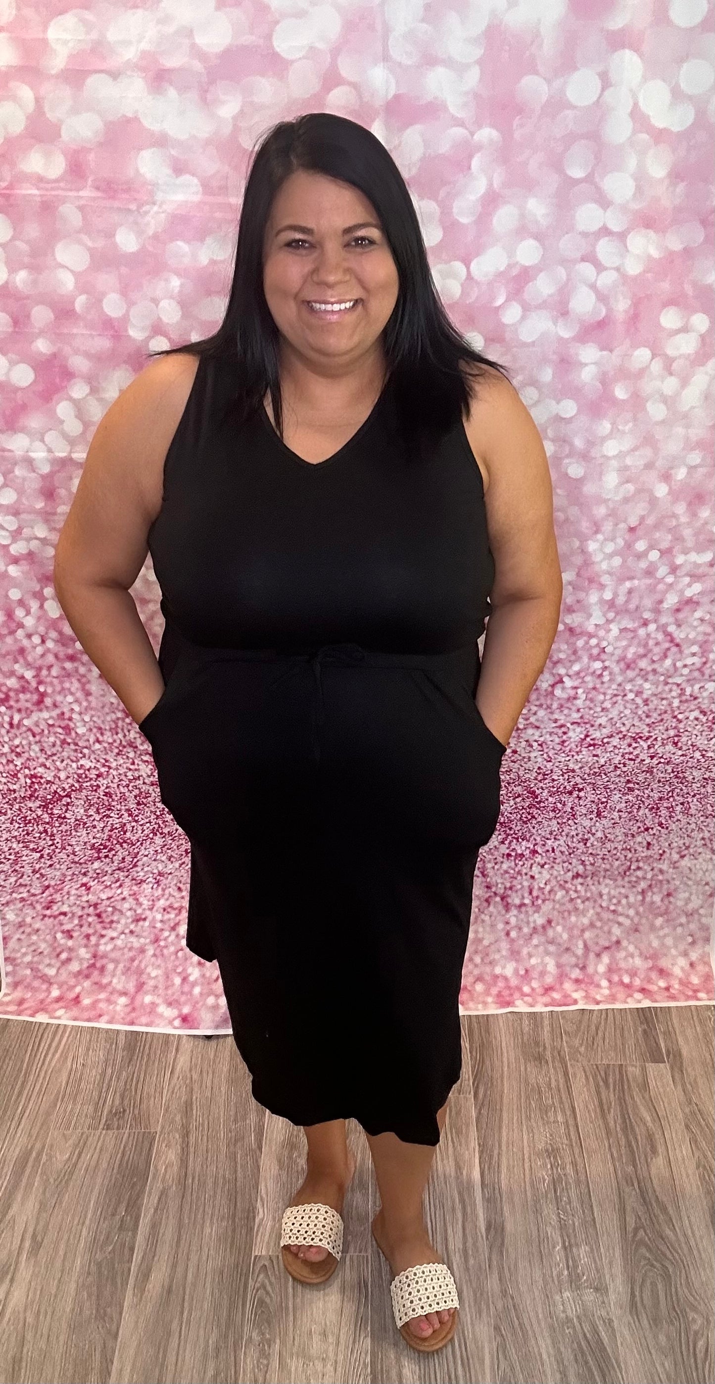 V Neck Sleeveless Tank Dresses