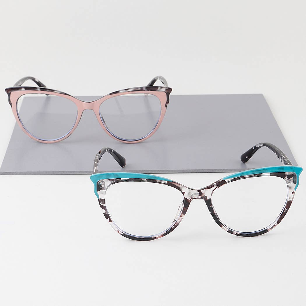 Two Toned Marble Cateye Optical Glasses