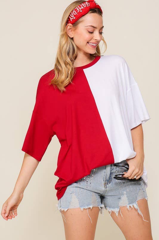 Game Day Multi Color Knit Top