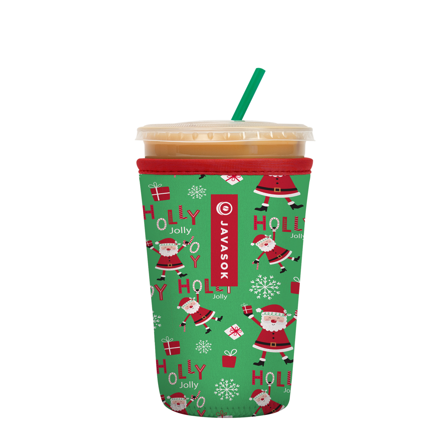 Coffee Sleeve - Jolly Santas Medium 22-28oz