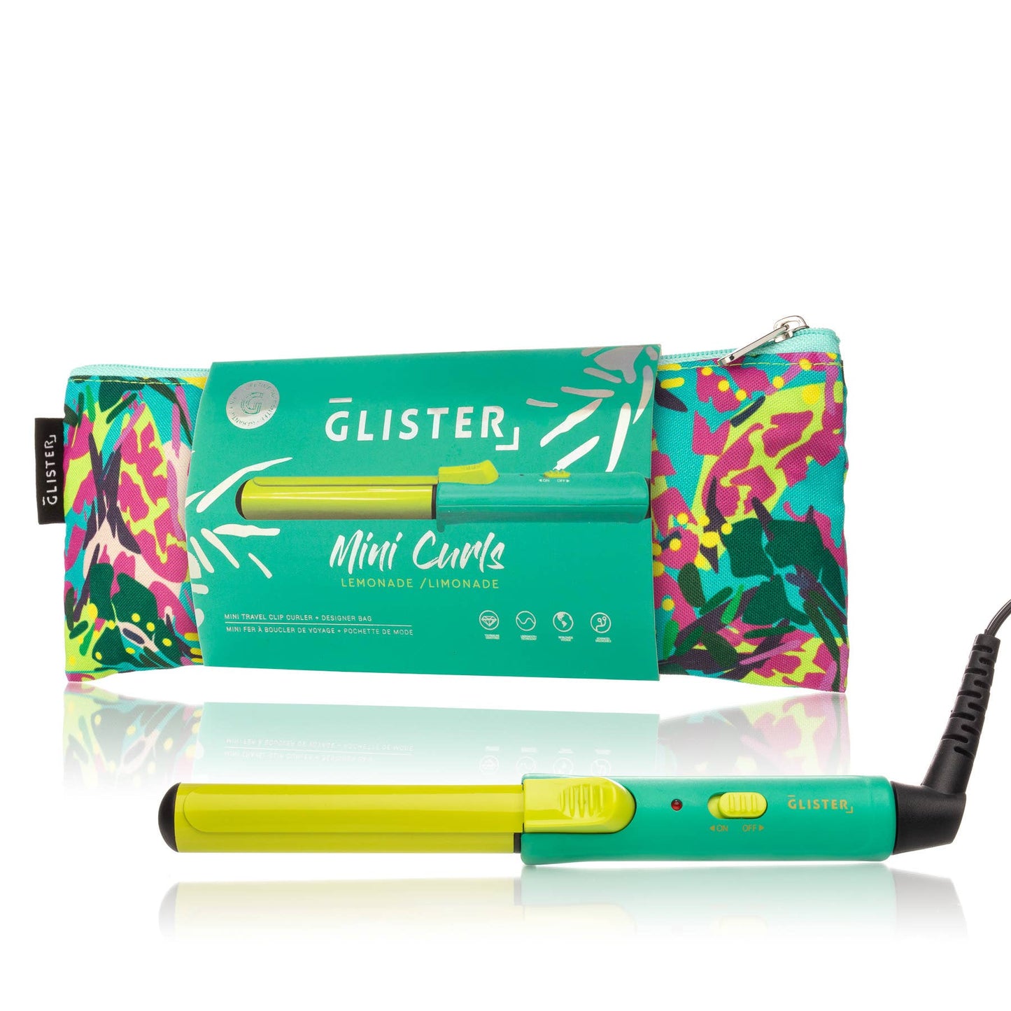 “Mini Curls” Travel Clip Curler with Carrying Pouch