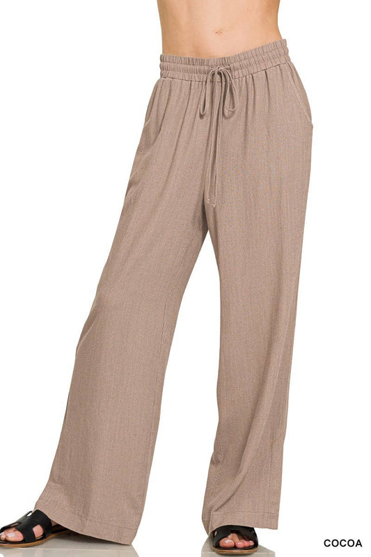 Linen Drawstring Pants