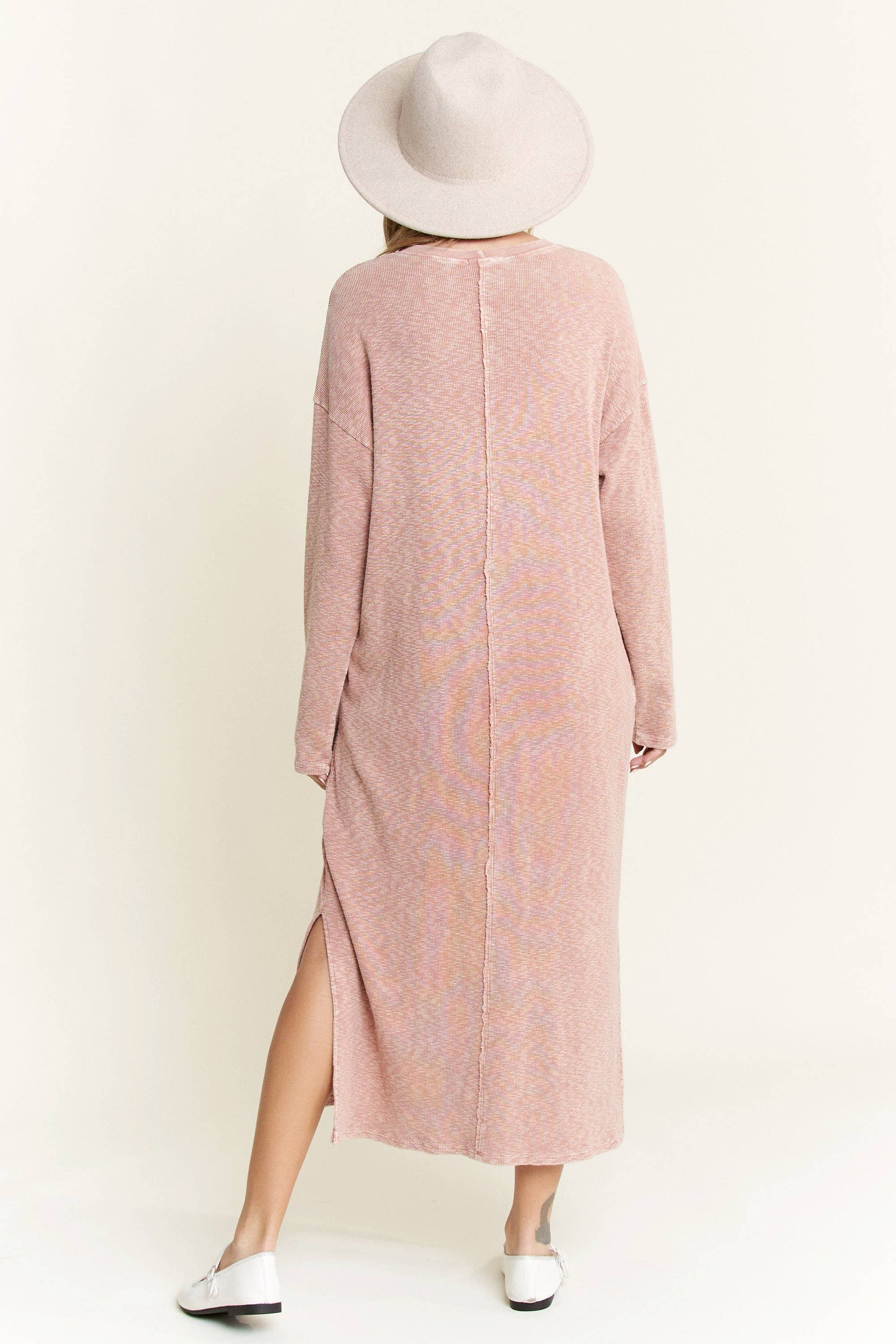 MineralWash Crewneck Melange sweater dress