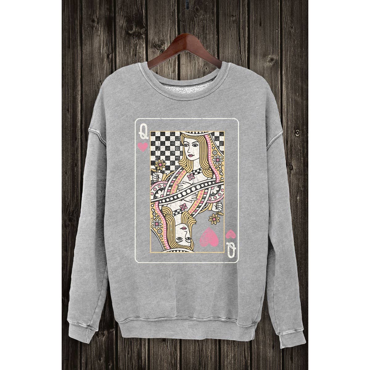 QUEEN CARD MINERAL SWEATSHIRTS