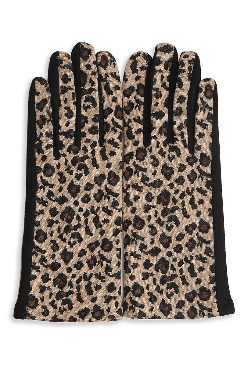Leopard Pattern Smart Touch Gloves