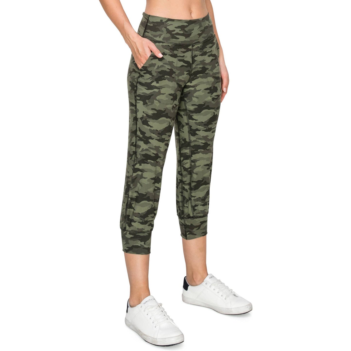 Slim Fit Activewear Capri Joggers with Hidden Back Pocket