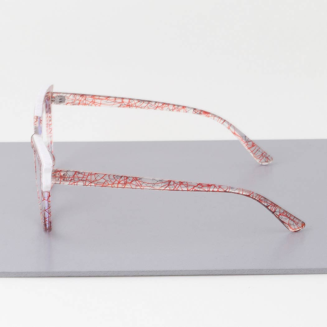 Two Toned Marble Cateye Optical Glasses