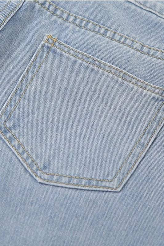 Heart cutout ripped denim jeans