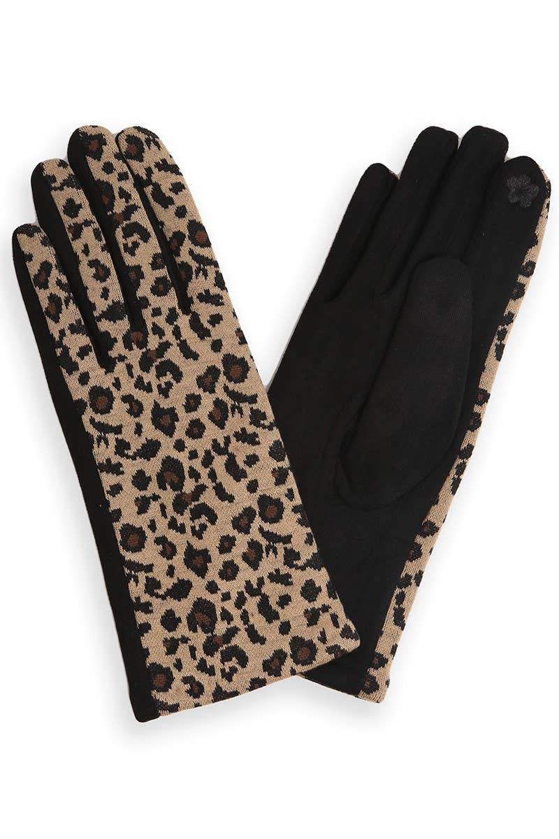 Leopard Pattern Smart Touch Gloves
