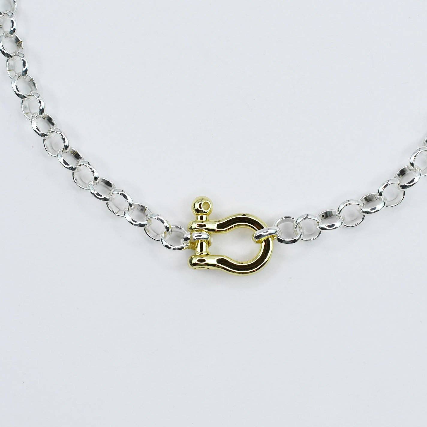 Silver Link Clasp Necklace