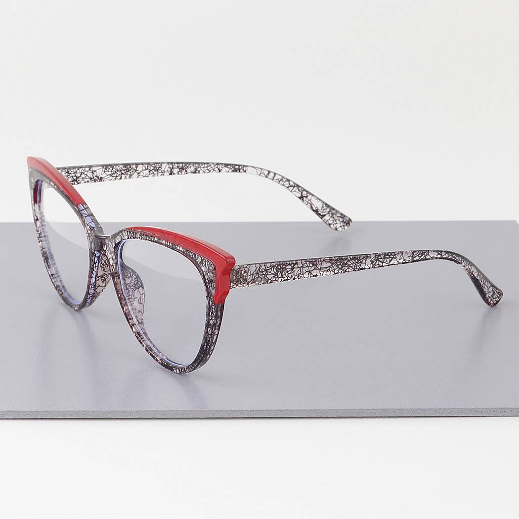 Two Toned Marble Cateye Optical Glasses