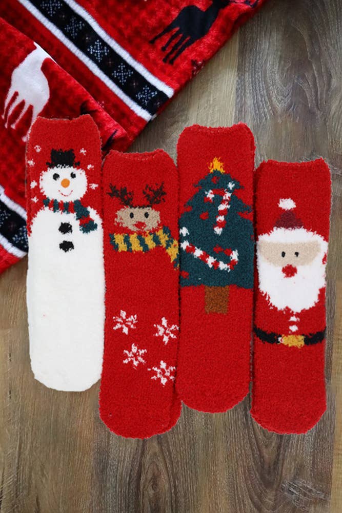 Christmas Holiday Fuzzy Socks Set