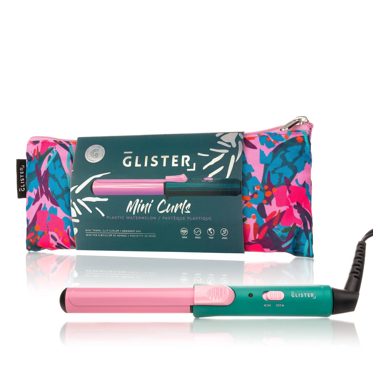 “Mini Curls” Travel Clip Curler with Carrying Pouch