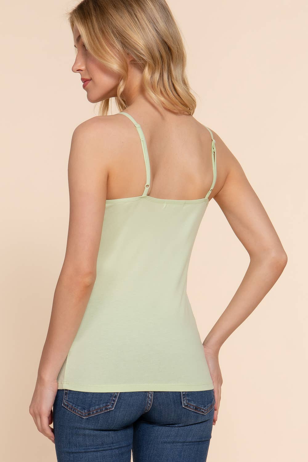 Cropped Cami Tank with adjustable Spaghetti Straps