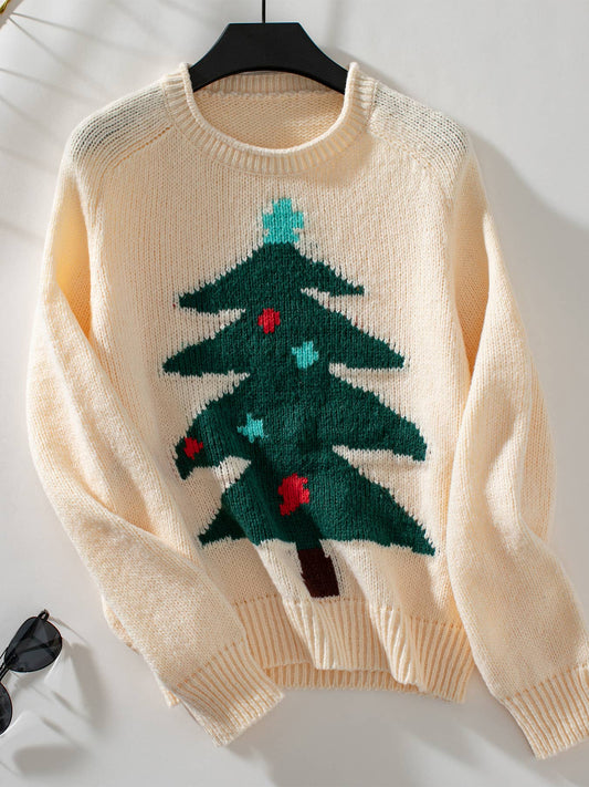 Christmas Tree Crewneck Pullover Sweater