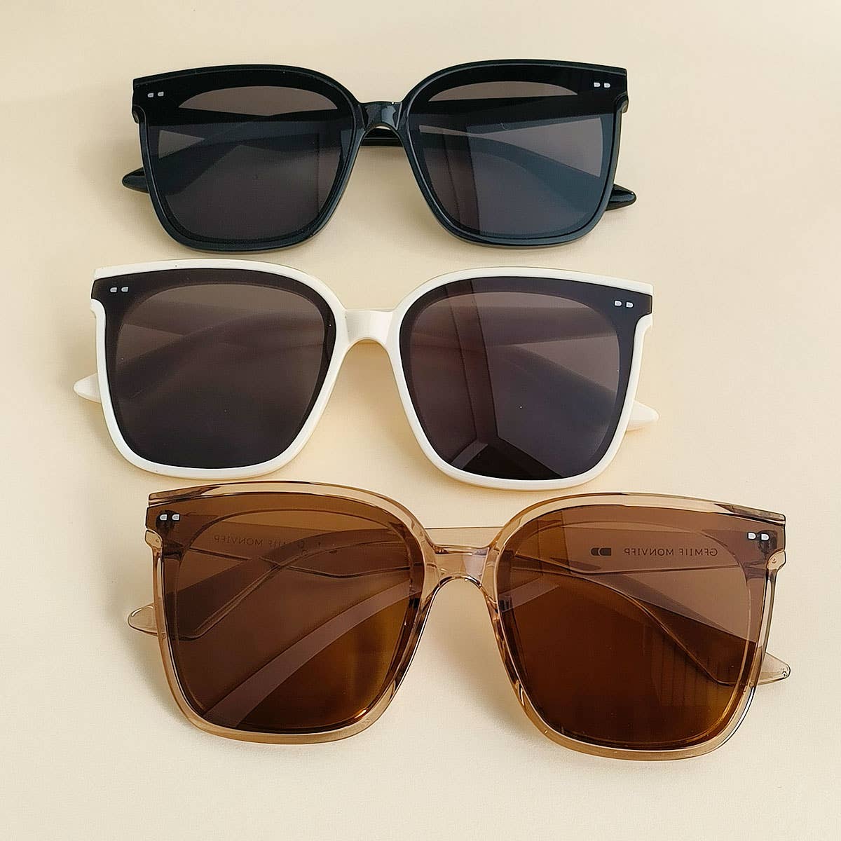 RETRO SUNSCREEN BIG FRAME THIN SUNGLASSES