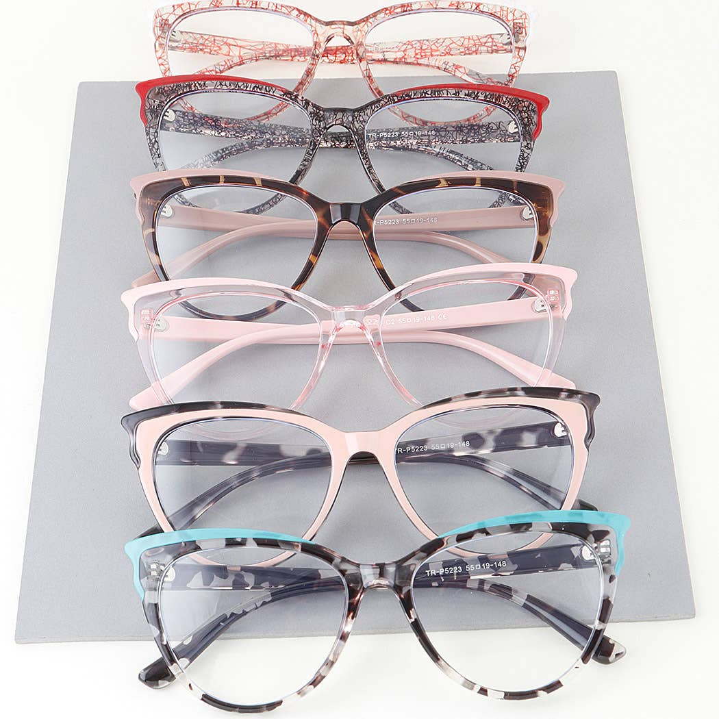 Two Toned Marble Cateye Optical Glasses