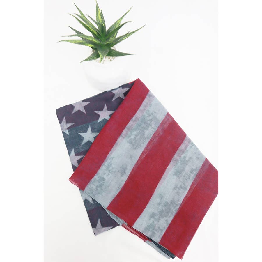 American Flag Oblong Scarf