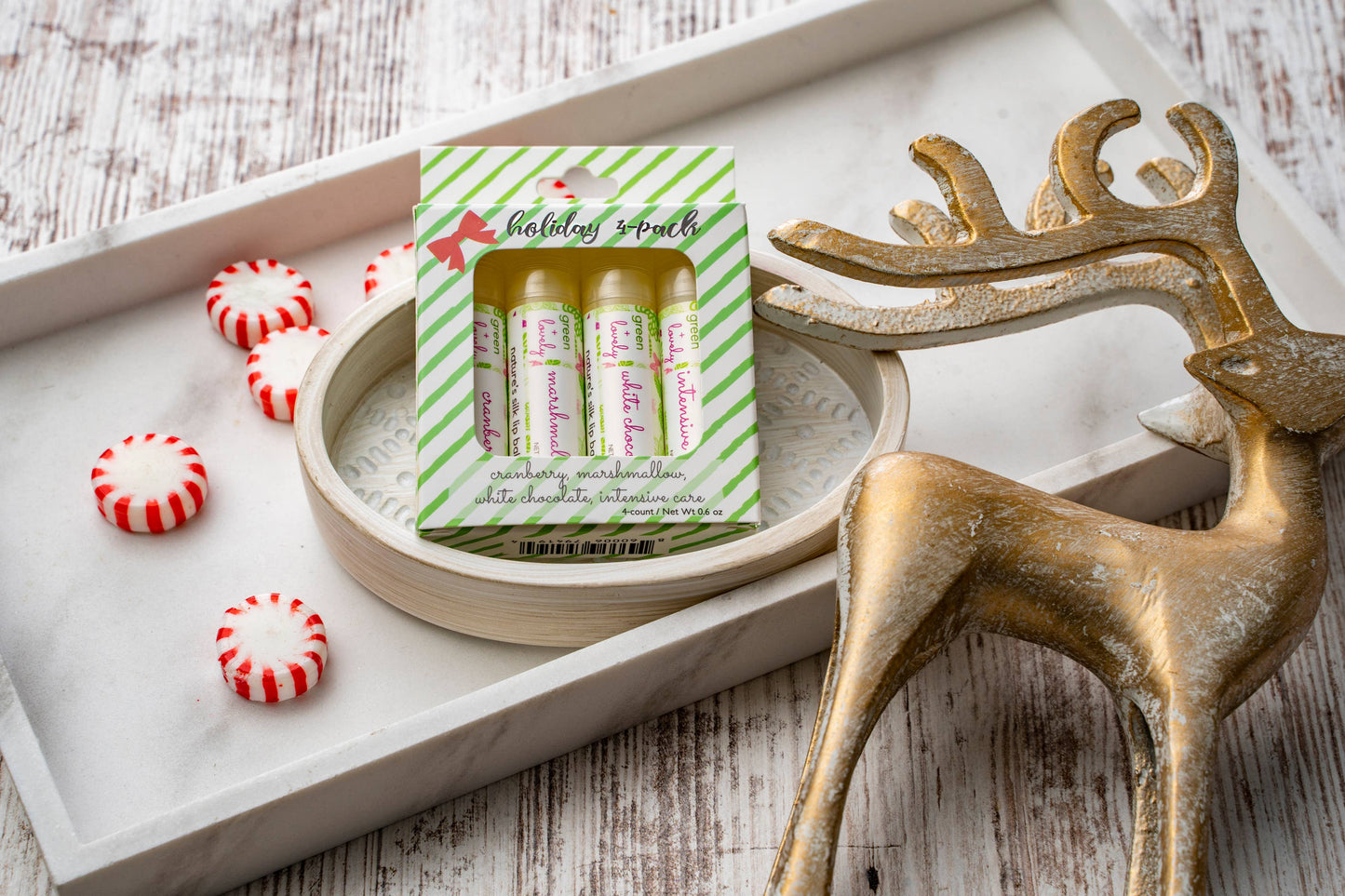 Lip Balm Holiday Pack (4 flavors) - Retail Box, Christmas