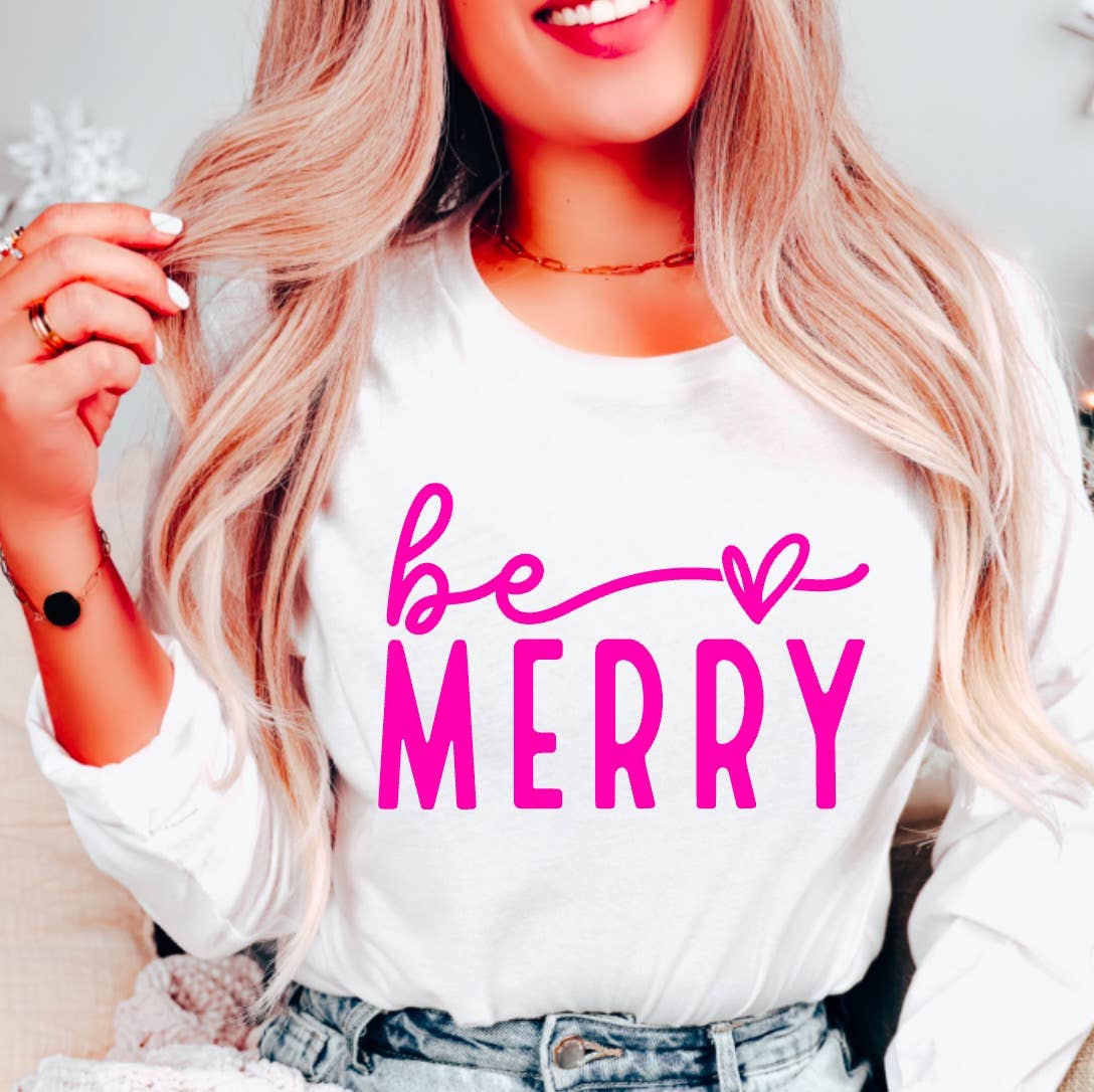 Be Merry Long Sleeve Tee Christmas