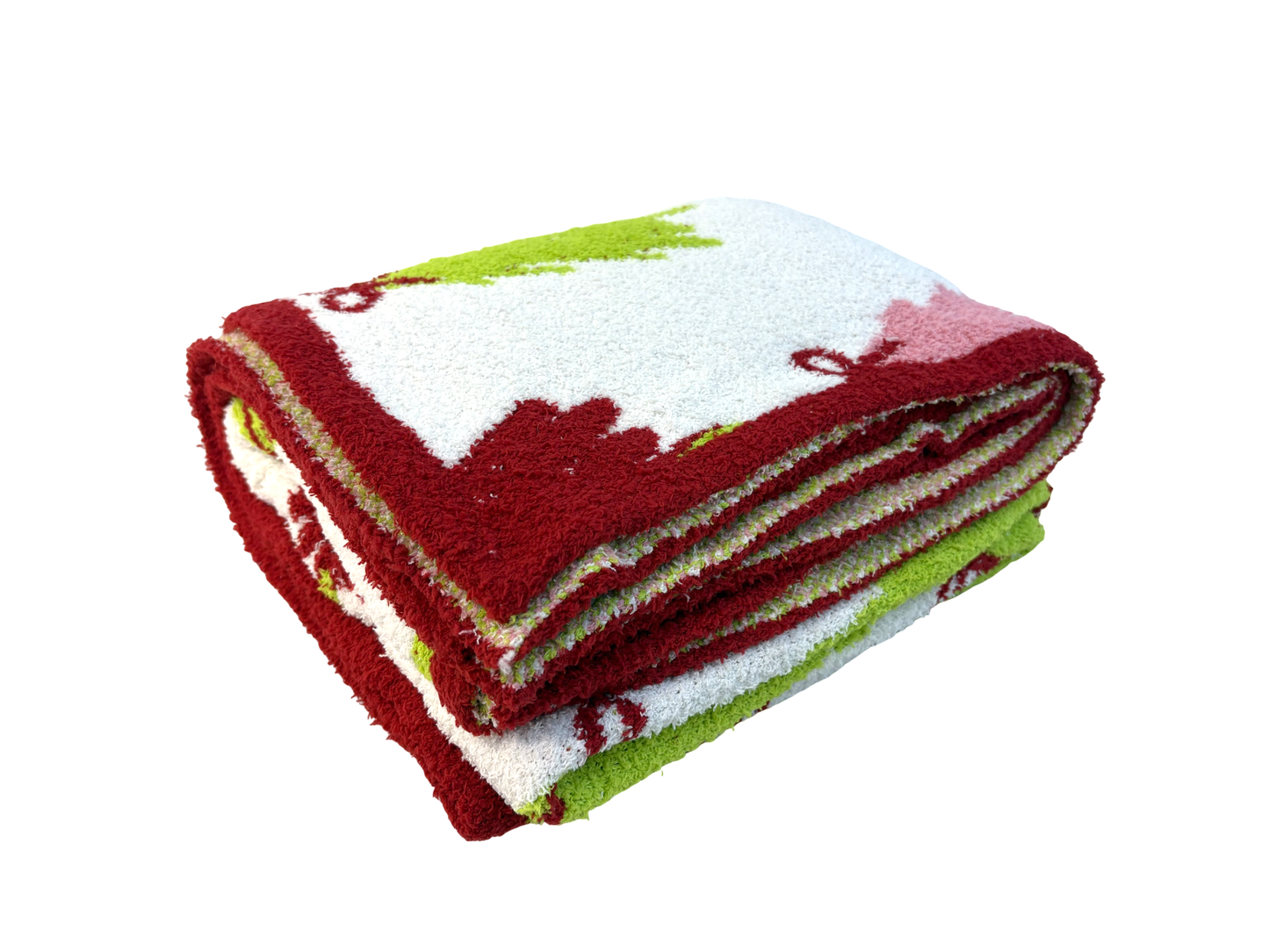 Colorful Christmas Trees Luxe Throw Blanket Ships