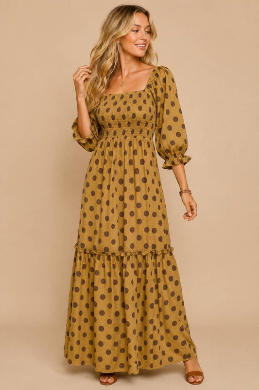Polka Dot Maxi Dress