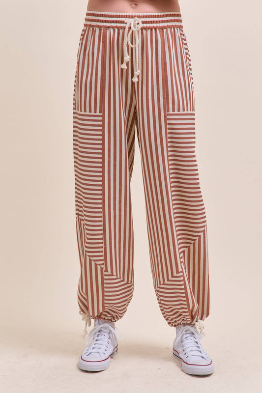 MIXED STRIPES PARACHUTE PANTS