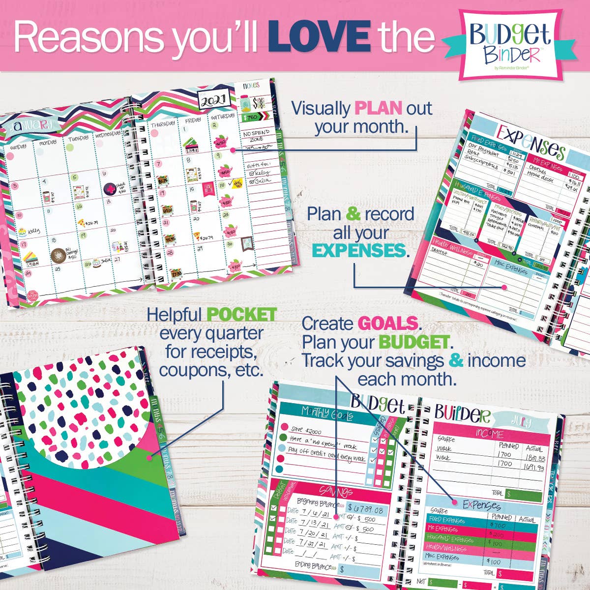 Budget Binder™ Bill Tracker Financial Planner | Open Stock