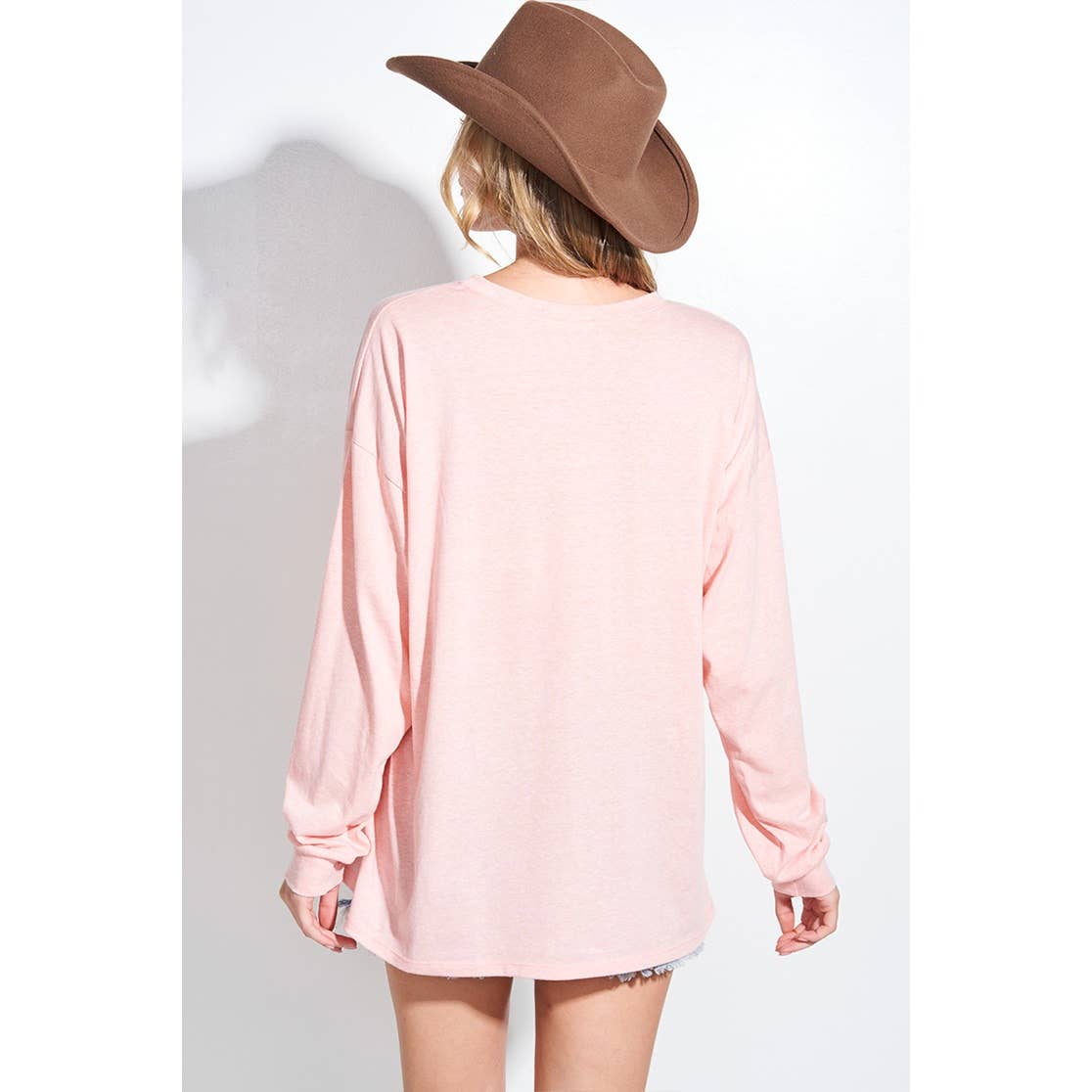 Falalala christmas tri-blend oversized top