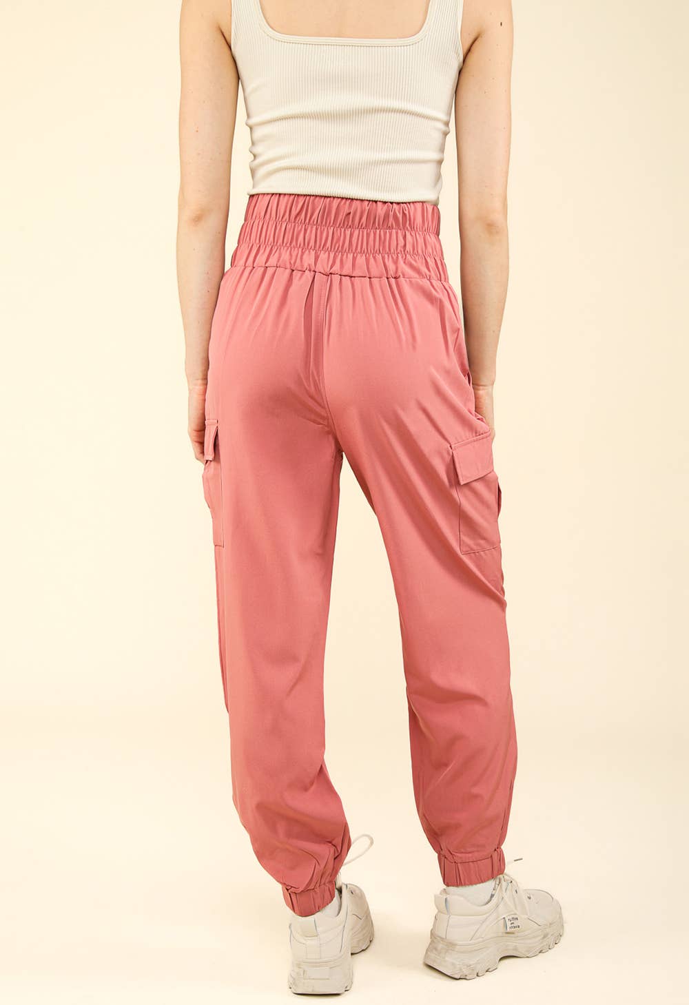 High Waisted Cargo Active Joggers w/ Pockets