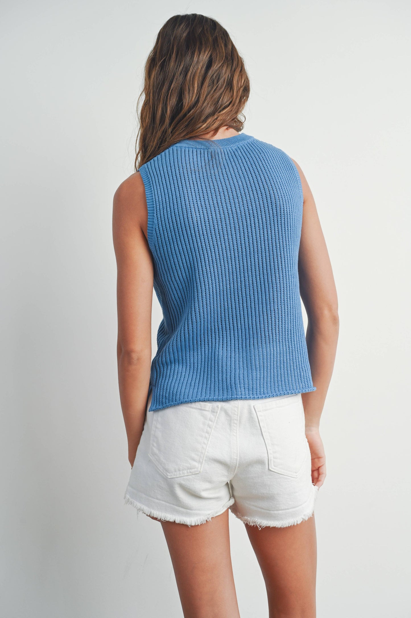 Rib-knit Sweater Vest - BMW7239