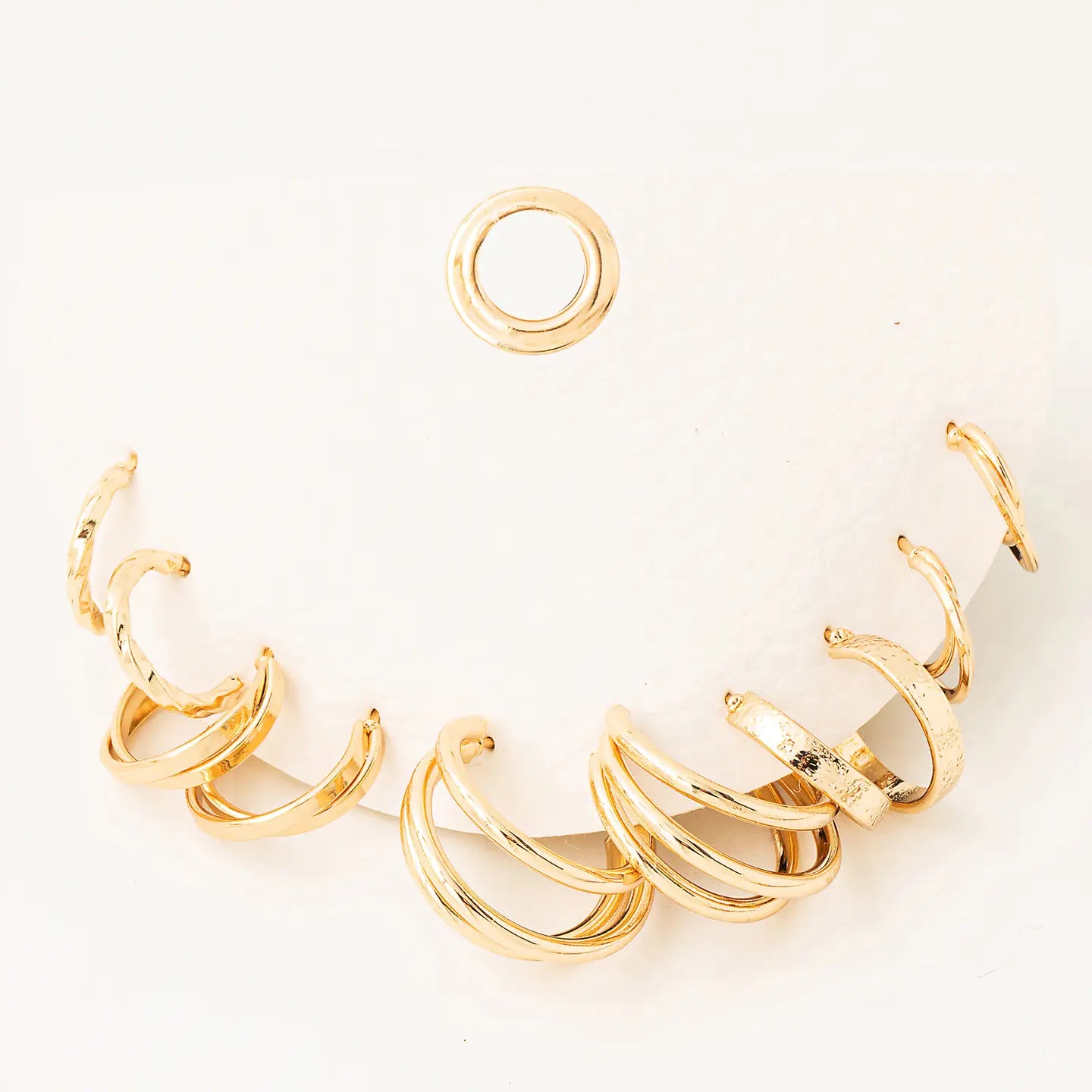 Assorted Layered Huggie Earrings Set