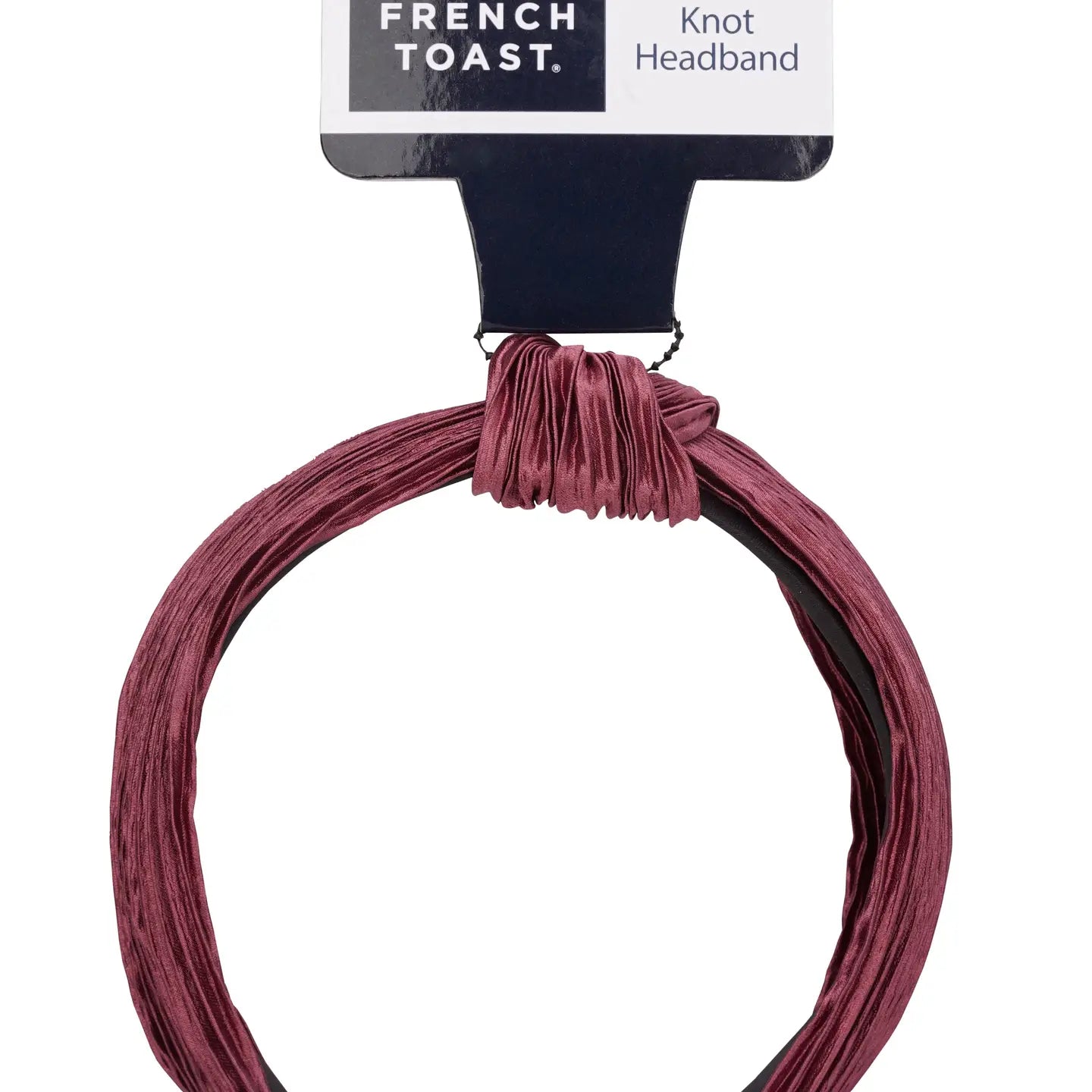 French Toast Burgundy Pleated Knot Headband
