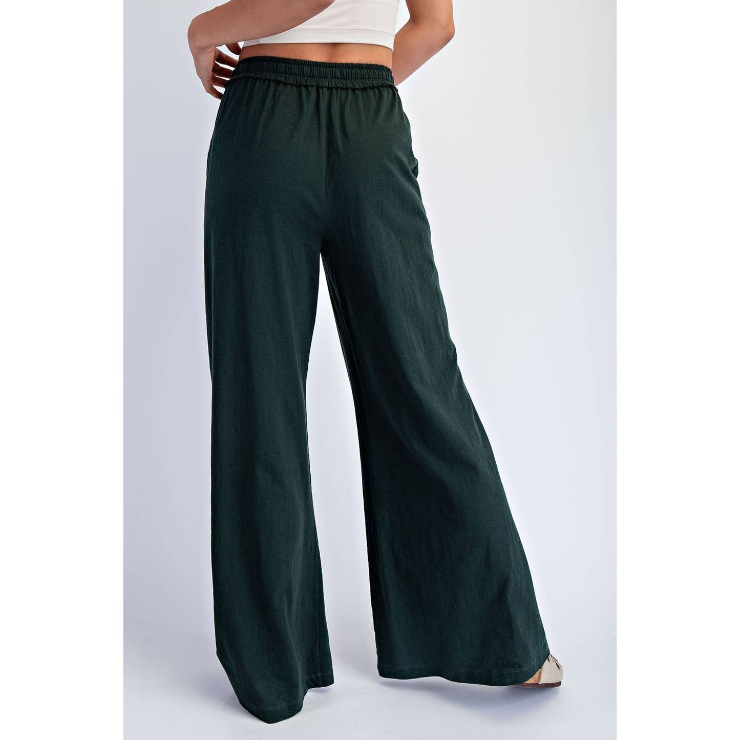 COTTON SLUB LOUNGING WIDE PANT