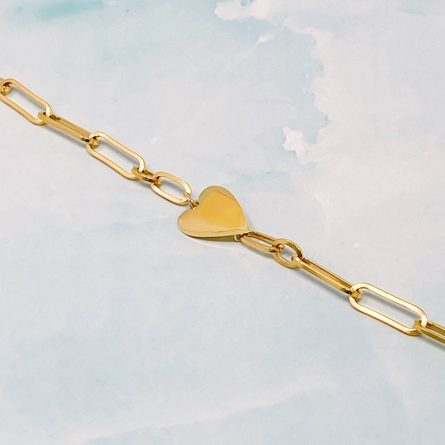 Paper Clip Heart Bracelet