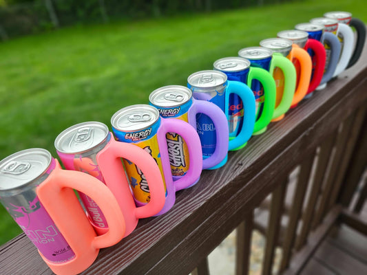 8.4 oz. SMALL Mini Redbull Slim Can Holder Handle