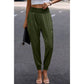 Elastic High Waist Sweatpants Sporty Pocket Pants