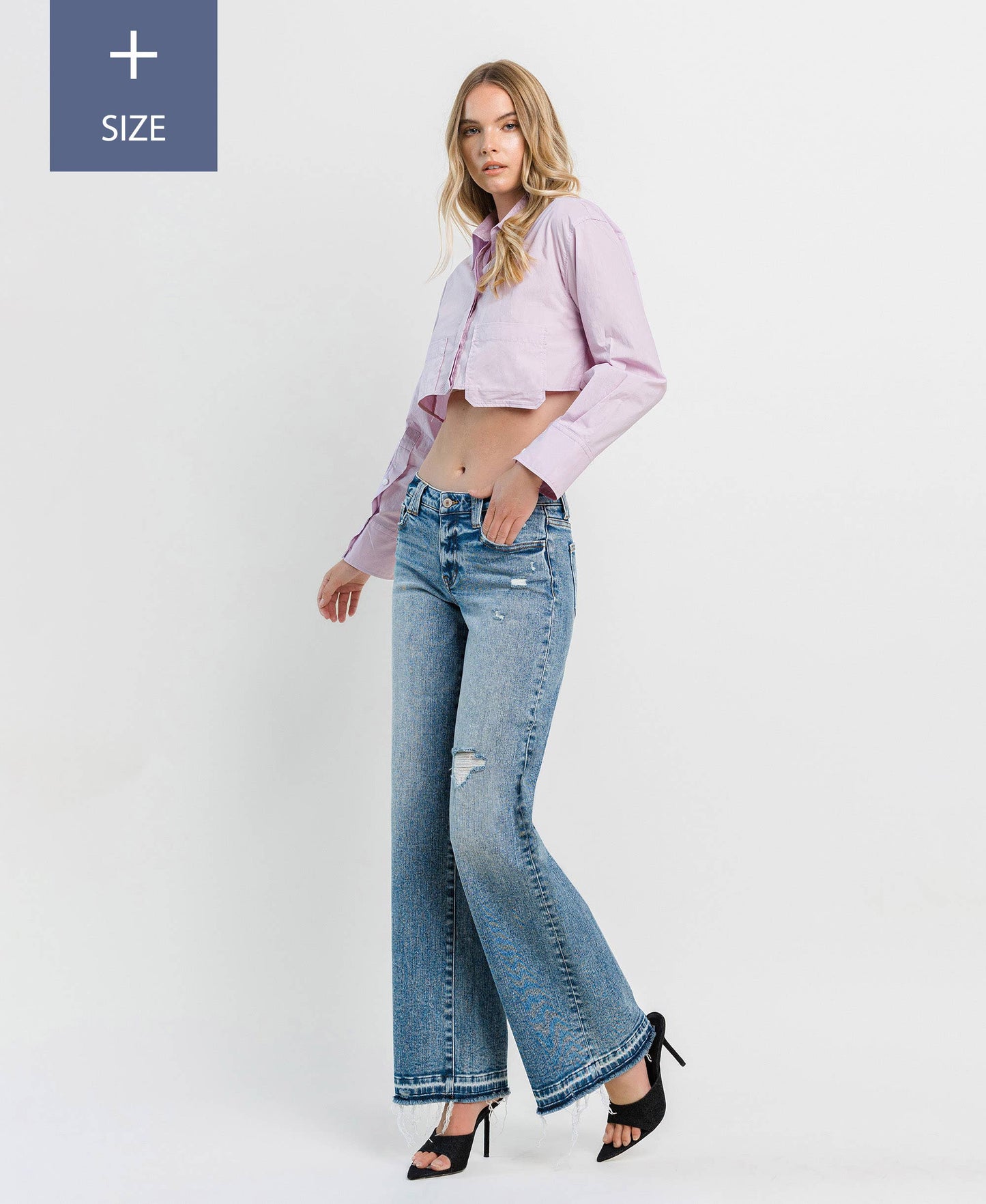 PLUS SIZE TUMMY CONTROL HIGH RISE WIDE LEG