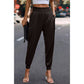 Elastic High Waist Sweatpants Sporty Pocket Pants