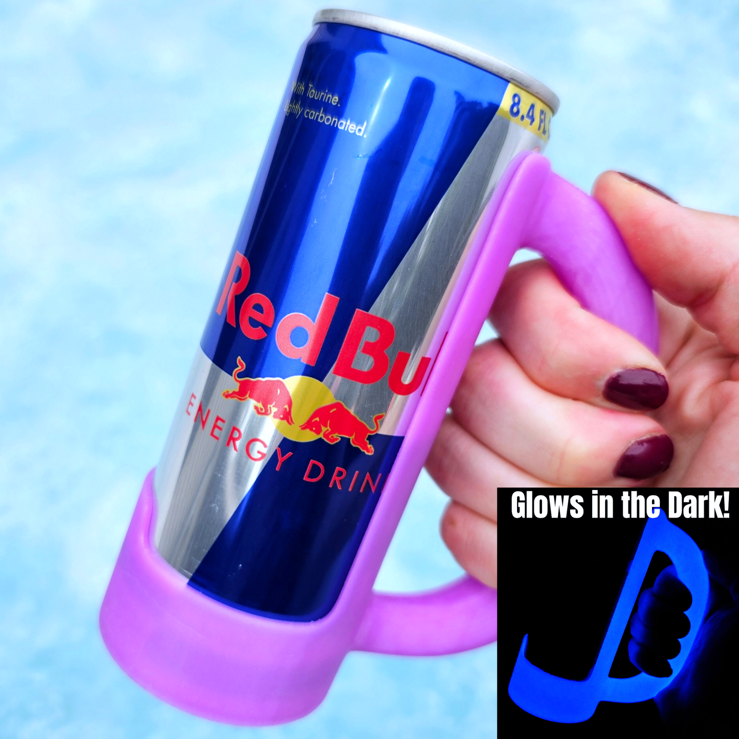 8.4 oz. SMALL Mini Redbull Slim Can Holder Handle
