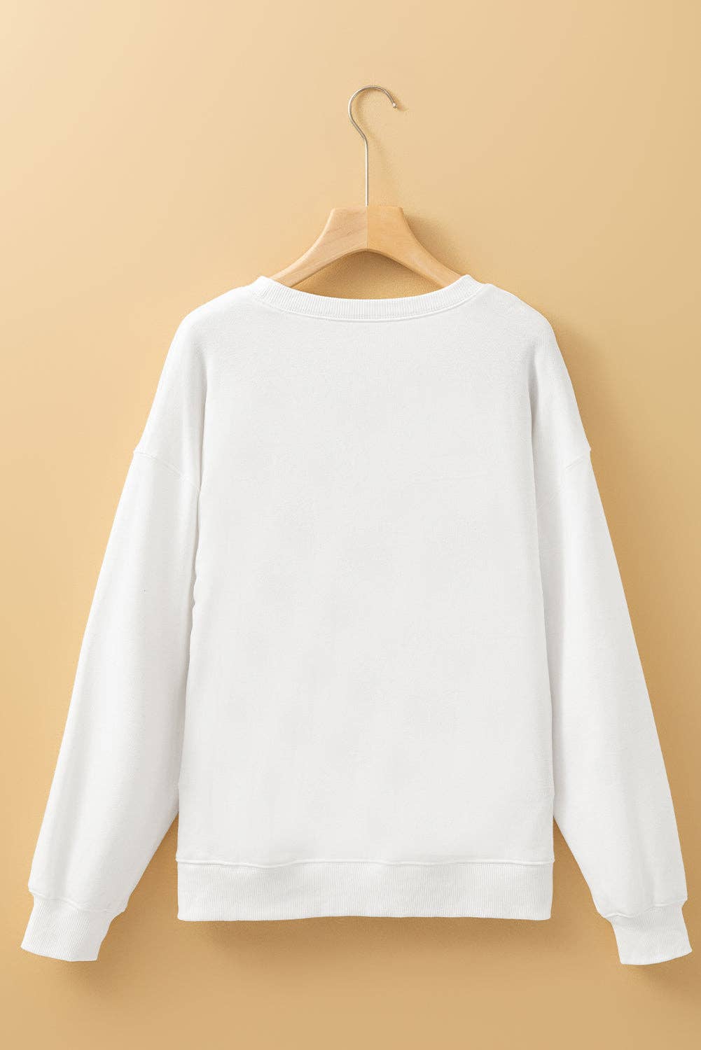 Merry Christmas Print Drop Shoulder Holiday Sweatshirt