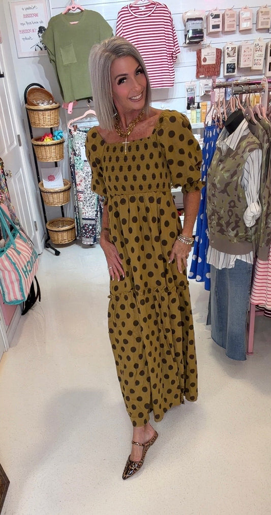 Polka Dot Maxi Dress