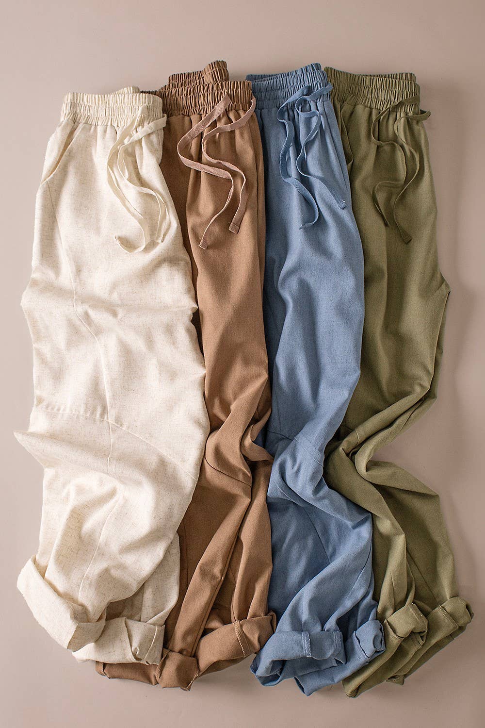 Solid Barrel Comfy Woven Pants